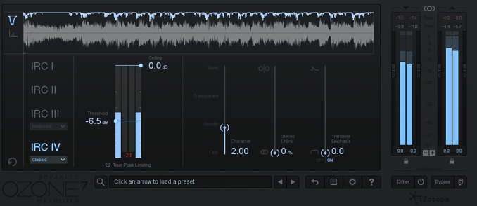 izotope ozone 7 マキシマイザー